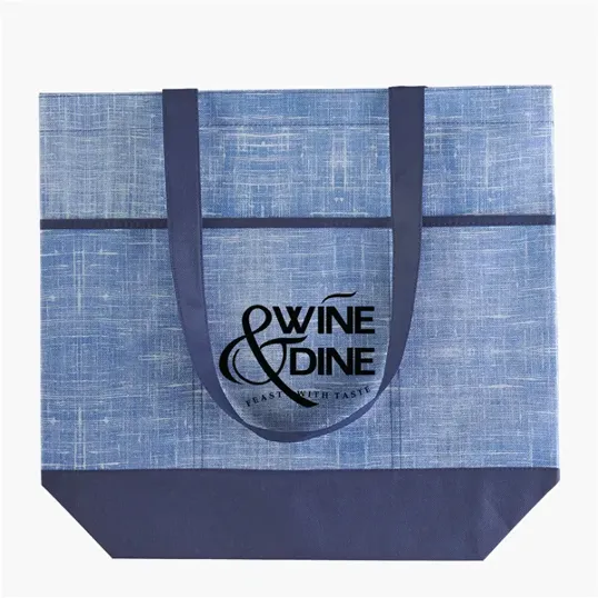 Evans Non-Woven Tote Bag with Pockets — view 3