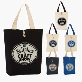 Picture For 11.5 oz. Cotton Canvas Button-Up Tote Bag