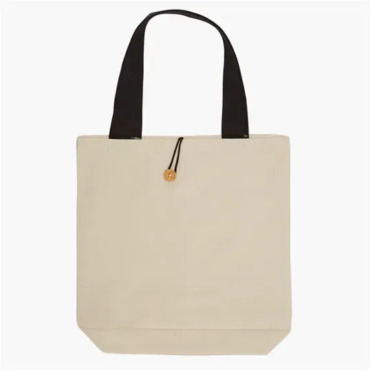 Evans Cotton Canvas Button-Up Tote Bag, 11.5 oz — view 4