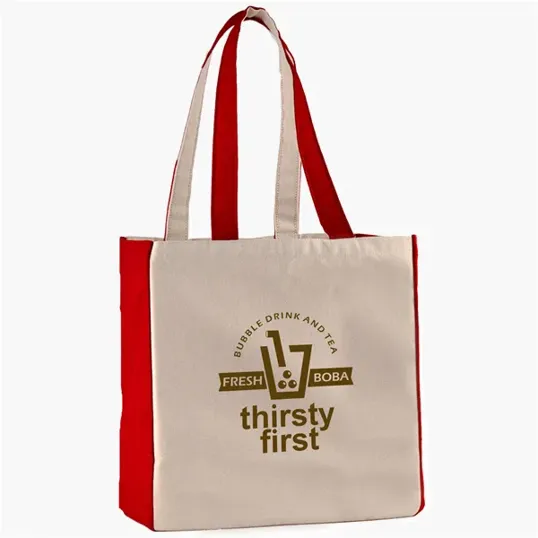 10 oz. Cotton Canvas Tote Bag, 15" x 14" x 7"