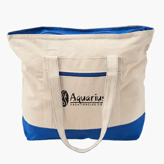 12 oz Cotton Canvas Zippered Tote Bag — view 5