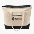 12 oz Cotton Canvas Zippered Tote Bag — view 3