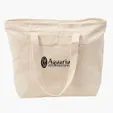12 oz Cotton Canvas Zippered Tote Bag — view 4