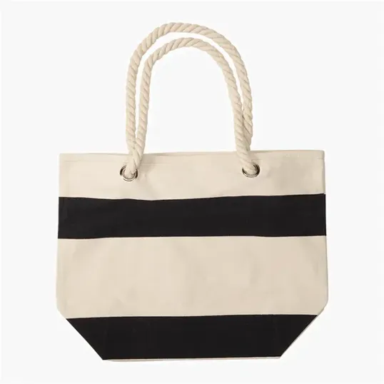 16 oz. Cotton Canvas Nautical Tote with Rope Handles — view 5