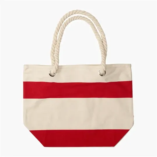 16 oz. Cotton Canvas Nautical Tote with Rope Handles — view 6