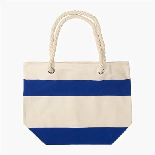 16 oz. Cotton Canvas Nautical Tote with Rope Handles — view 7