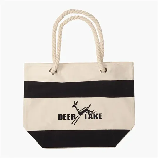 16 oz. Cotton Canvas Nautical Tote with Rope Handles — view 2
