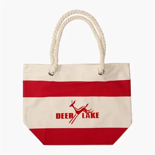 16 oz. Cotton Canvas Nautical Tote with Rope Handles — view 3