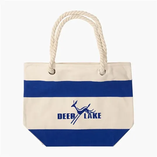 16 oz. Cotton Canvas Nautical Tote with Rope Handles — view 4