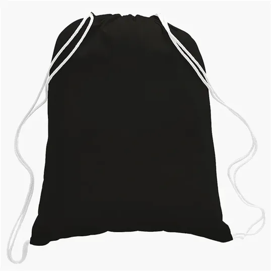 Cotton Canvas Drawstring Cinch Backpack, 5.5 oz. — view 10