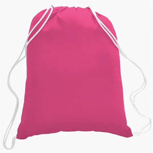 Cotton Canvas Drawstring Cinch Backpack, 5.5 oz. — view 12