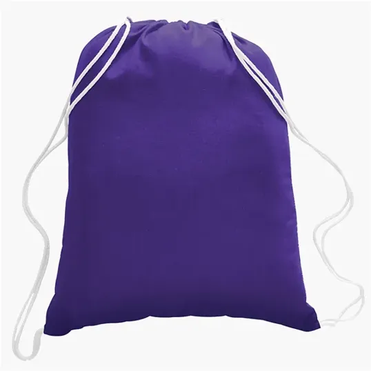 Cotton Canvas Drawstring Cinch Backpack, 5.5 oz. — view 17