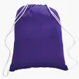 Cotton Canvas Drawstring Cinch Backpack, 5.5 oz. — view 17