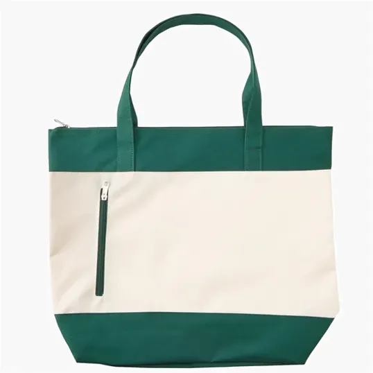 Evans Zippered Beach Tote Bag, 600D Polyester — view 3
