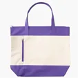 Evans Zippered Beach Tote Bag, 600D Polyester — view 4