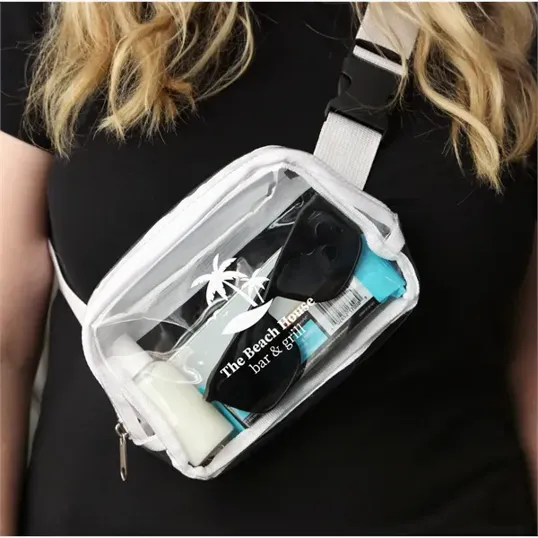 Clear Over-the-Shoulder Bag with Adjustable Strap
