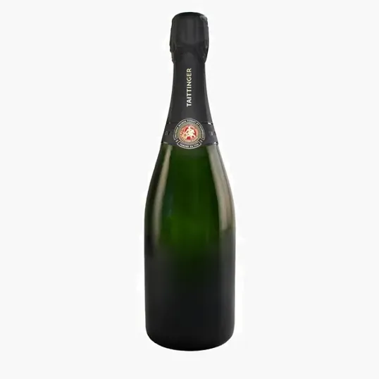 Etched Taittinger Brut La Francaise Champagne Bottle, 750 ml — view 2