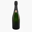 Etched Taittinger Brut La Francaise Champagne Bottle, 750 ml — view 2