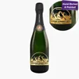 Etched Taittinger Brut La Francaise Champagne Bottle, 750 ml — view 3