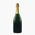 Etched CA Champagne Sparkling Wine Bottle, 750 ml — view 2