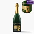Etched CA Champagne Sparkling Wine Bottle, 750 ml — view 4