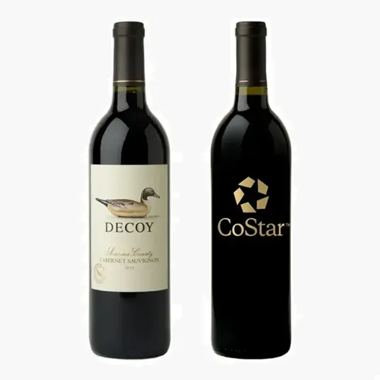 Etched Duckhorn Decoy Cabernet Red Wine Bottle, 750 ml