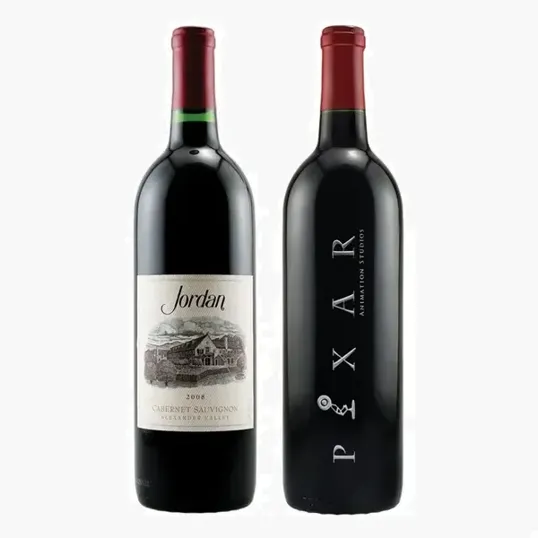 Etched Jordan Cabernet Alexander Valley Red Wine Bottle, 750 ml