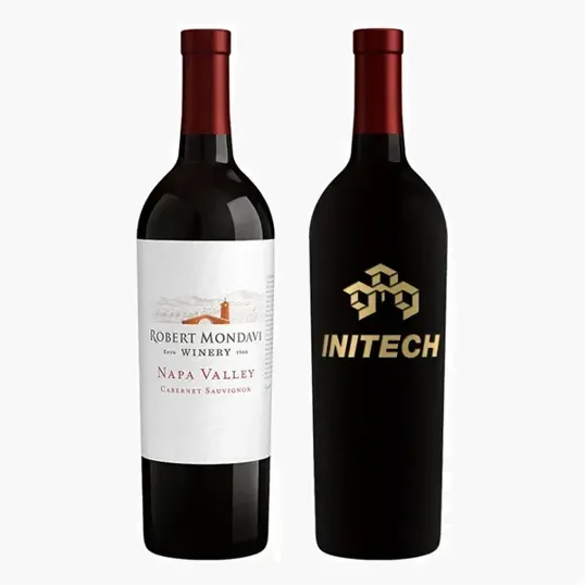 Etched Robert Mondavi Napa Valley Cabernet Red Wine Bottle