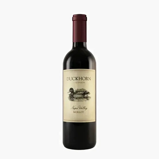 Etched Duckhorn Napa Merlot Red Wine Bottle, 750 ml