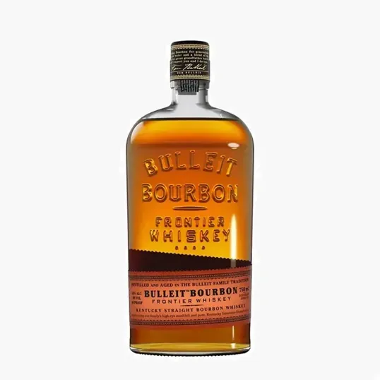 Etched Bulleit Bourbon Whiskey Liquor Bottle, 750 ml