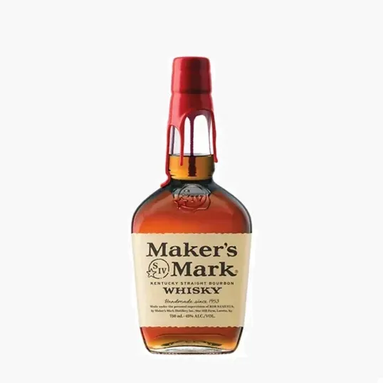 Etched Maker's Mark Bourbon Liquor Bottle, 750 ml
