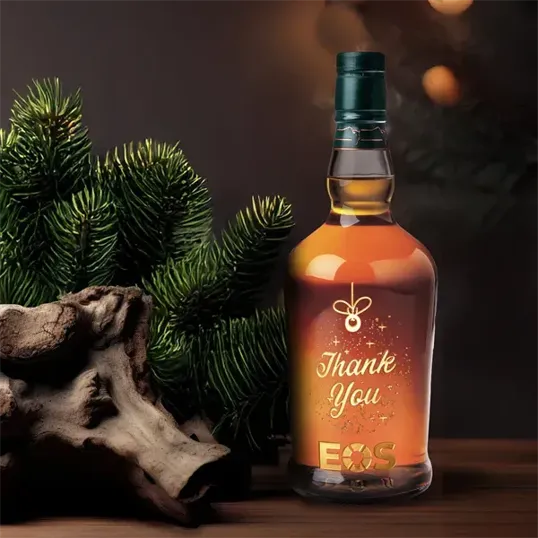 Etched Buffalo Trace Bourbon Liquor Bottle, 750 ml — view 4