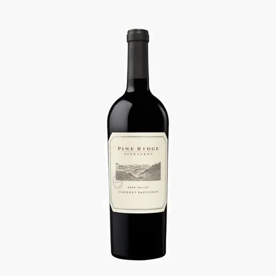Etched Pine Ridge Cabernet Red Wine Bottle, 750 ml