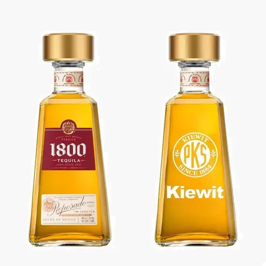 Etched 1800 Reposado Tequila Liquor Bottle, 750 ml