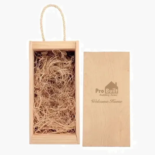 Rustic Laser-Engraved Wood Gift Box