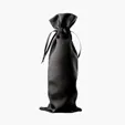 Satin Wine Bag with Drawstring Closure