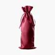 Satin Wine Bag with Drawstring Closure — view 2