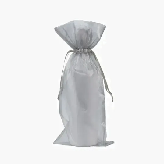 Organza Wine Bag with Satin Drawstring