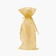 Organza Wine Bag with Satin Drawstring — view 2