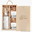 Laser-Engraved Double Wood Box with Etched Liquor and Glasses — view 2