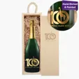 Laser-Engraved Wood Box with Etched Sparkling Wine Gift Set — view 4