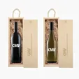Laser-Engraved Wood Box with Custom Etched Wine — view 2