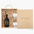 Triple Wood Box Liquor Gift Set with Etched Glasses — view 2
