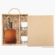 Triple Wood Box Liquor Gift Set with Etched Glasses — view 3