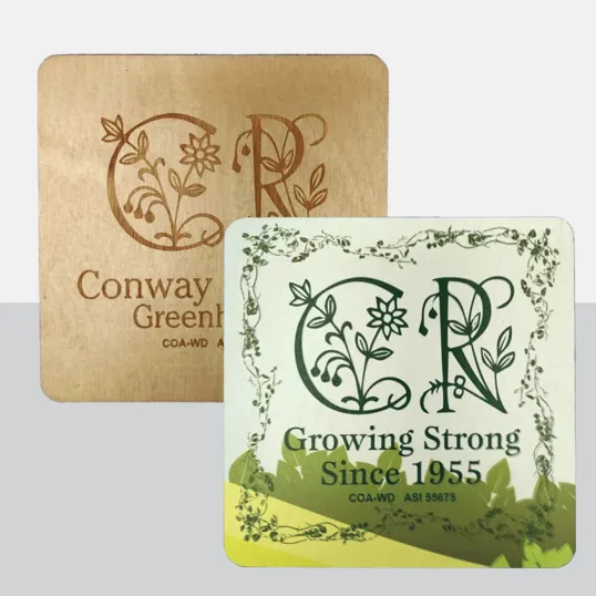 Baltic Birch Square Coaster, 1 Pack — view 2