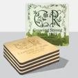 Baltic Birch Square Coaster 4-Pack — view 2