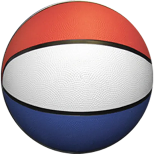 Full-Size Red/White/Blue Rubber Basketball