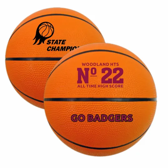 7" Mid-Size Rubber Basketball — view 2