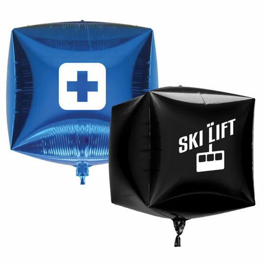 15" 3D Cube Foil Balloon — view 2