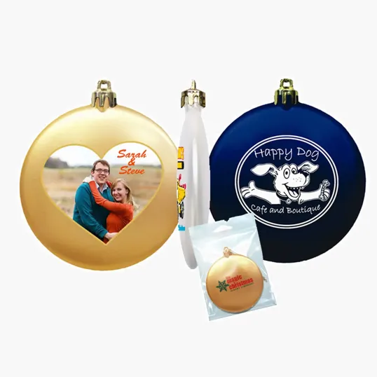 3" Satin Finish Flat Shatterproof Ornament — view 2